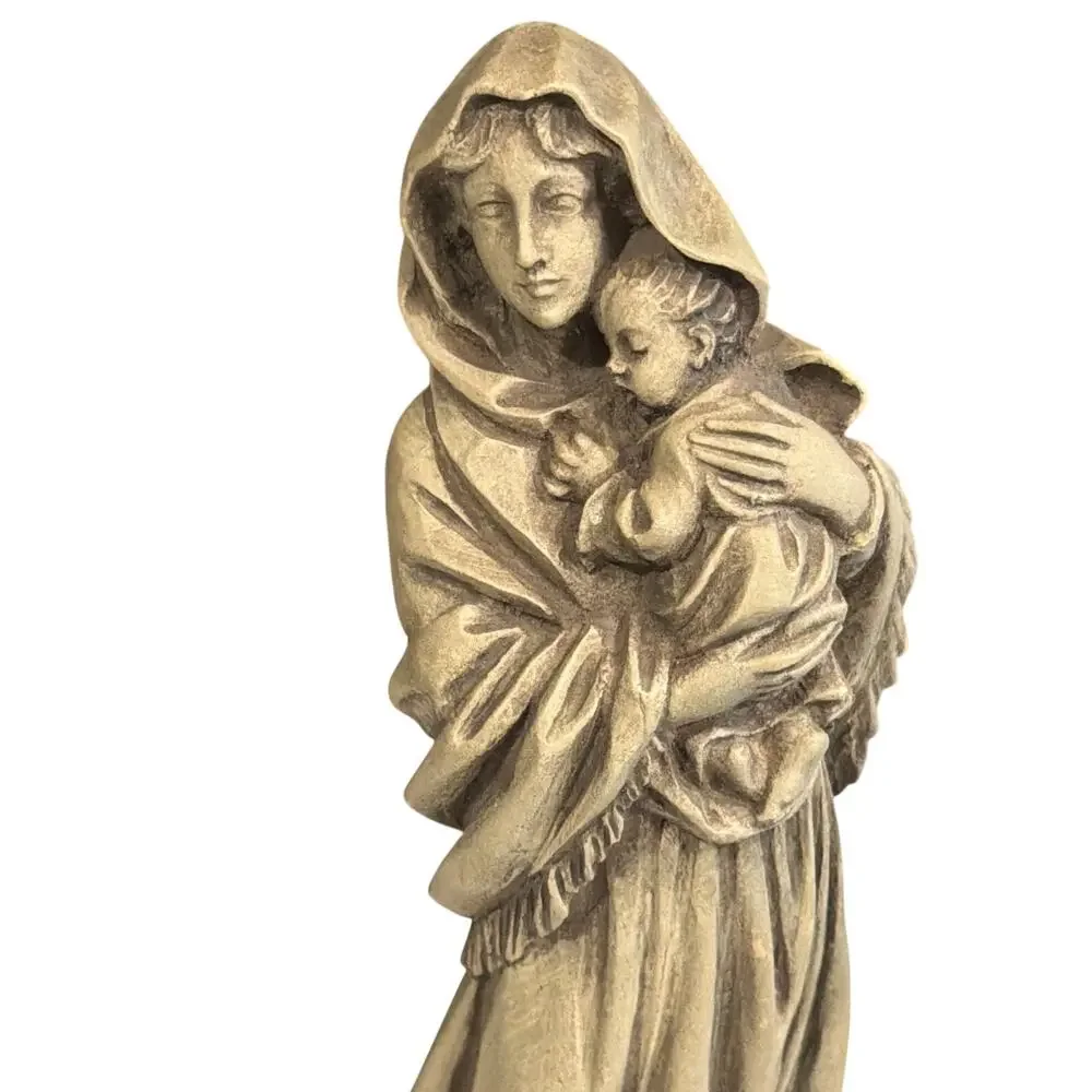 Vintage Madonna & Child Baby Jesus Mary Statue Figurine 10” tall